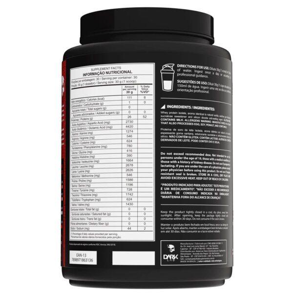 Iso Whey Zero Low Carb 900g - Dark Lab - Image 2